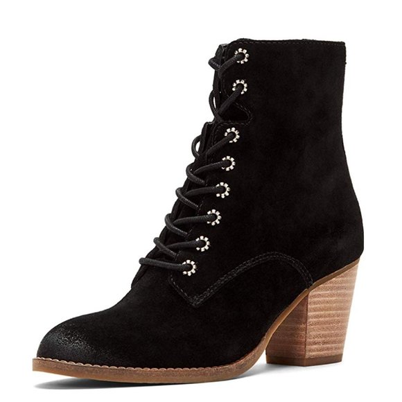 NIB FRYE ALLISTER LACE UP BLACK LEATHER BOOTS - Picture 3 of 9